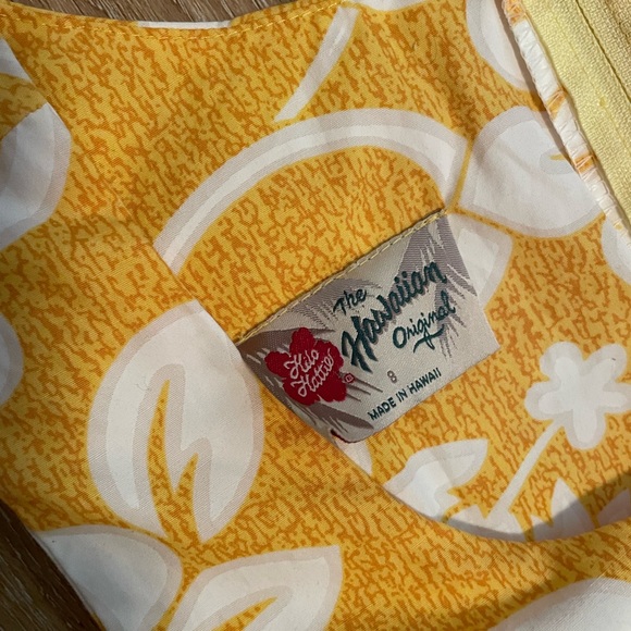 SOLD Hilo Hattie vintage Hawaiian maxi dress cotton orange yellow small medium - Picture 5 of 5